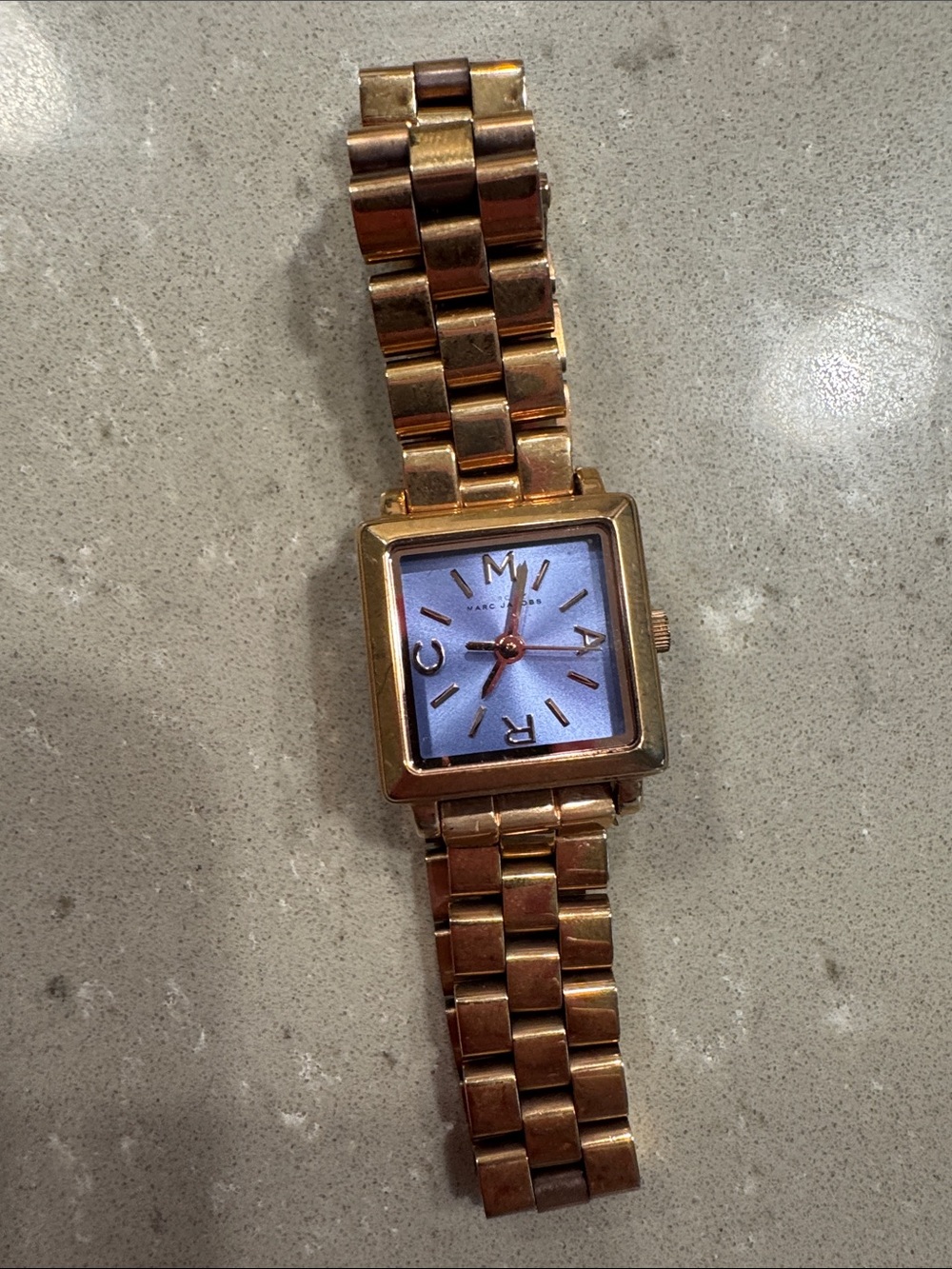 Marc Jacobs Rose Gold-tone Bracelet Watch with Lavender Dial